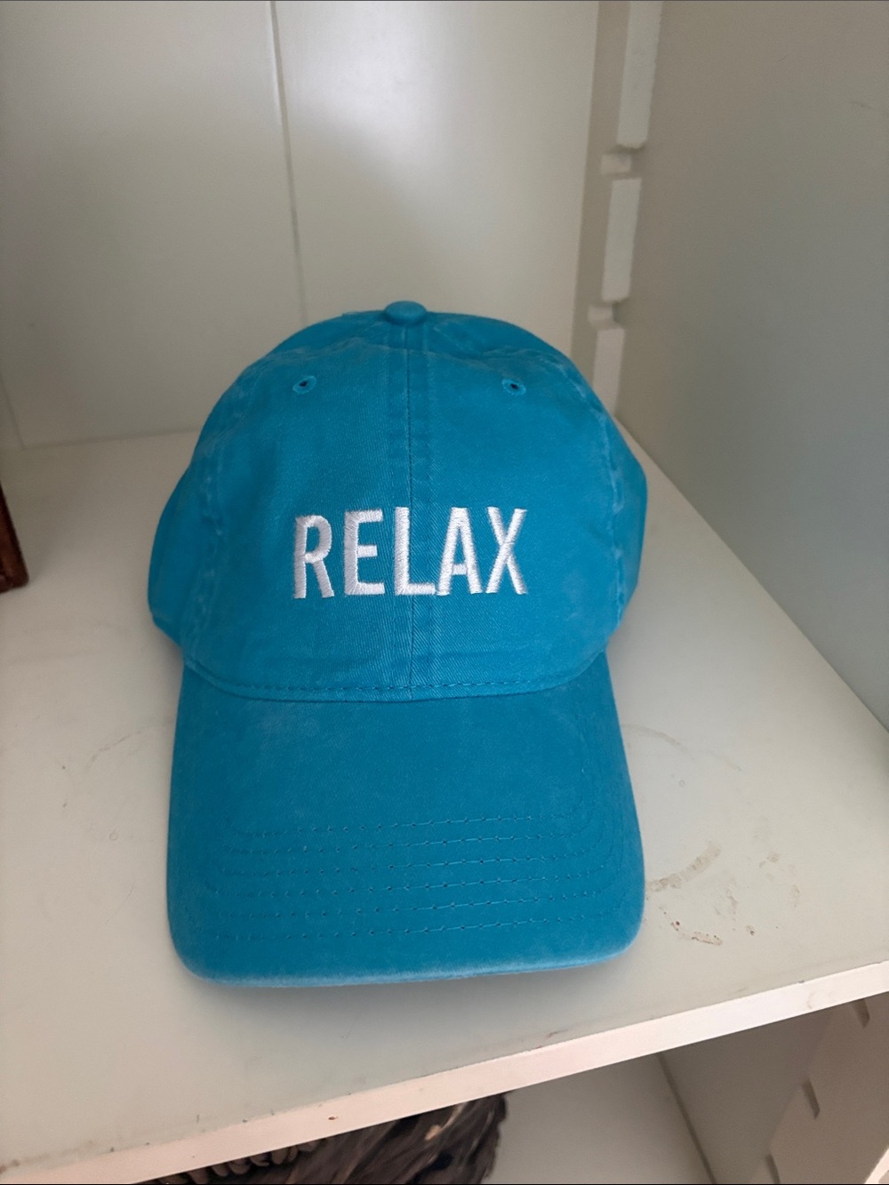 lola Bright Turquoise Baseball Cap with Embroidered Logo Relax